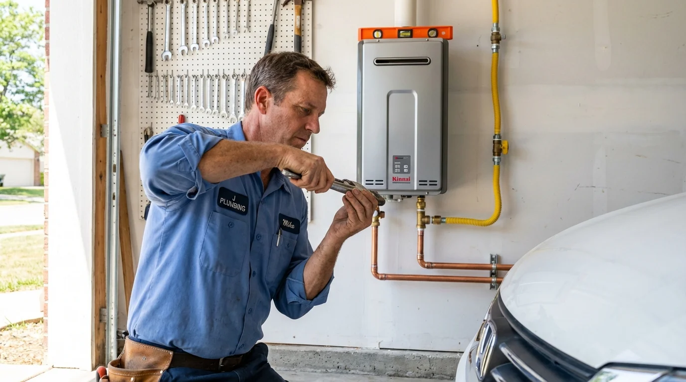 Tankless water heater installation by a Johns Plumbing LLC plumber in Miami